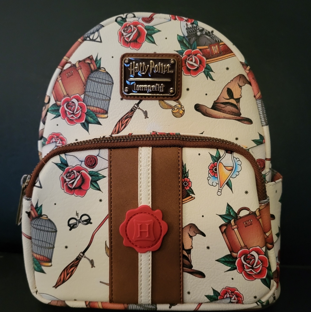New Loungefly backpack purse harry potter tattoo